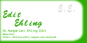 edit ehling business card